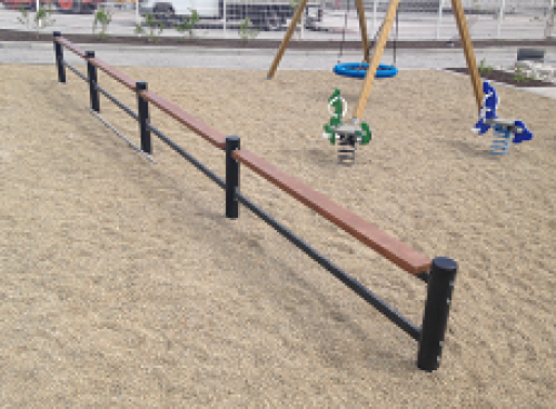 juoksuesteaita nojailutasolla